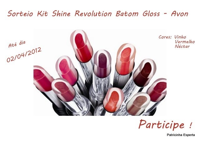 Desktop7 SORTEIO: Kit Shine Revolution Batom Gloss   Avon