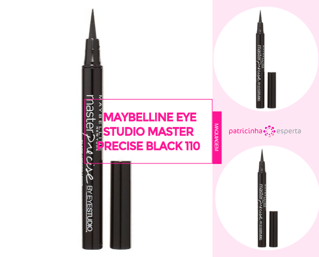 Caneta Delineadora Maybelline Eye Studio Master Precise Black 110 - Caneta Delineadora: Qual A Melhor? - Marcas, Resenhas, Preços