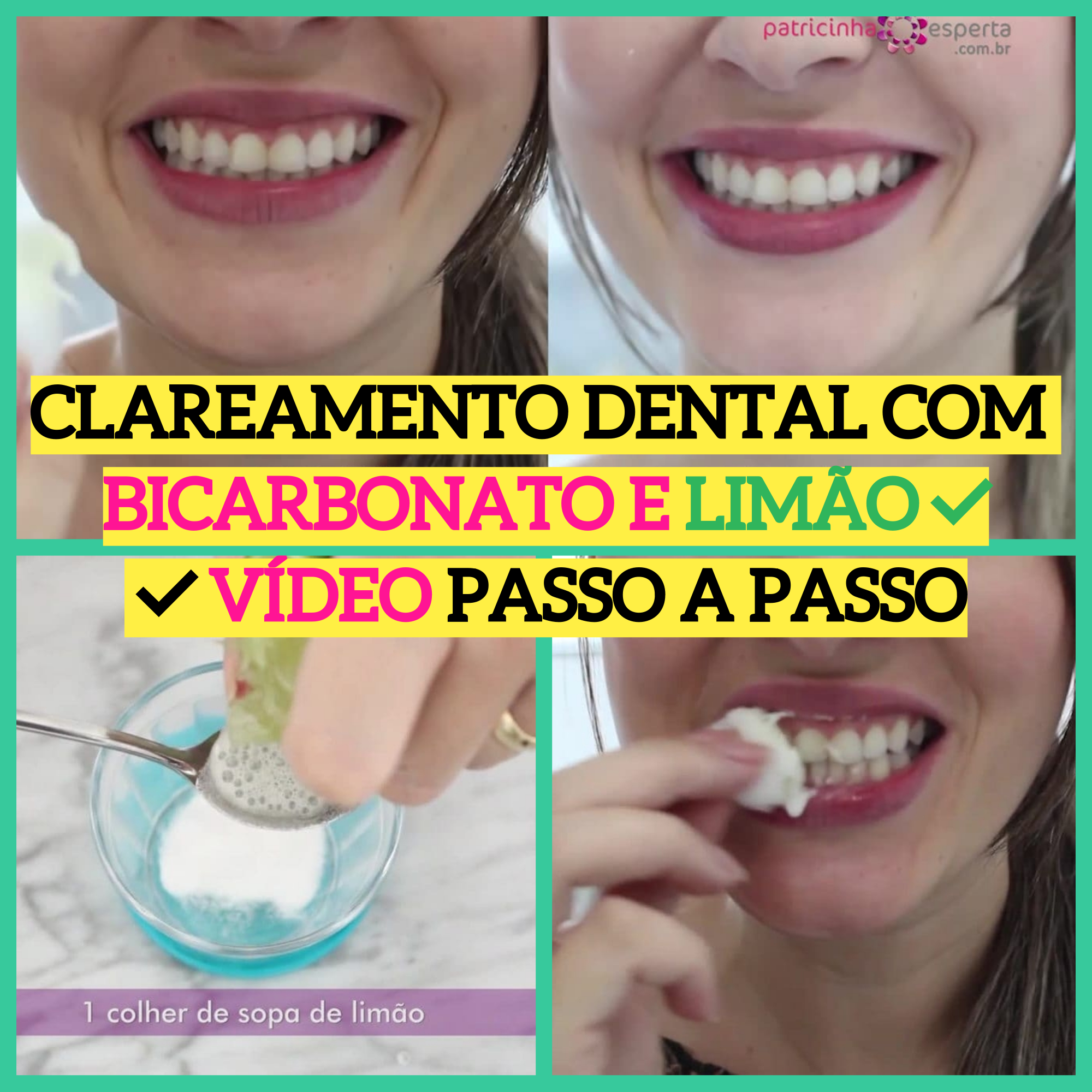 clareamento dental com bicarbonato 