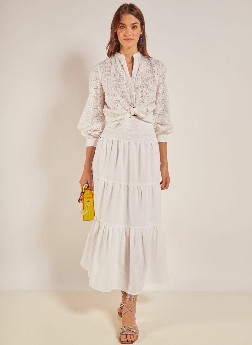 Camisa Branca e Saia Longa: 20 Looks Perfeitos Para Copiar