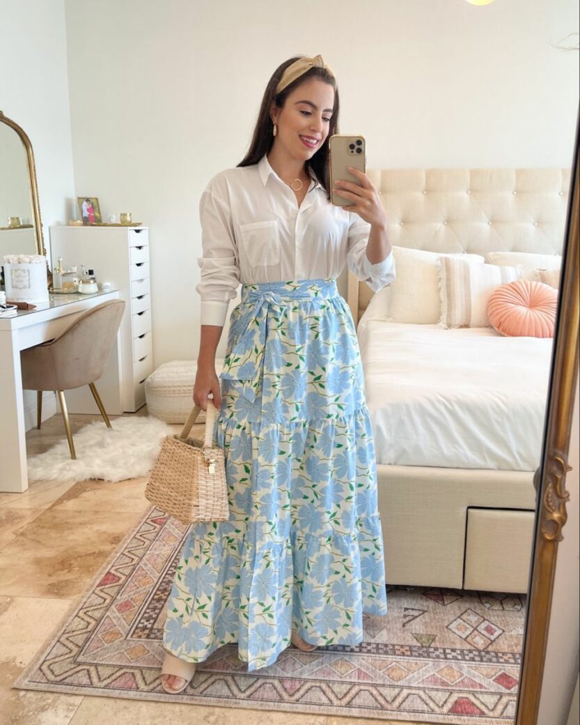 Camisa Branca e Saia Longa: 20 Looks Perfeitos Para Copiar