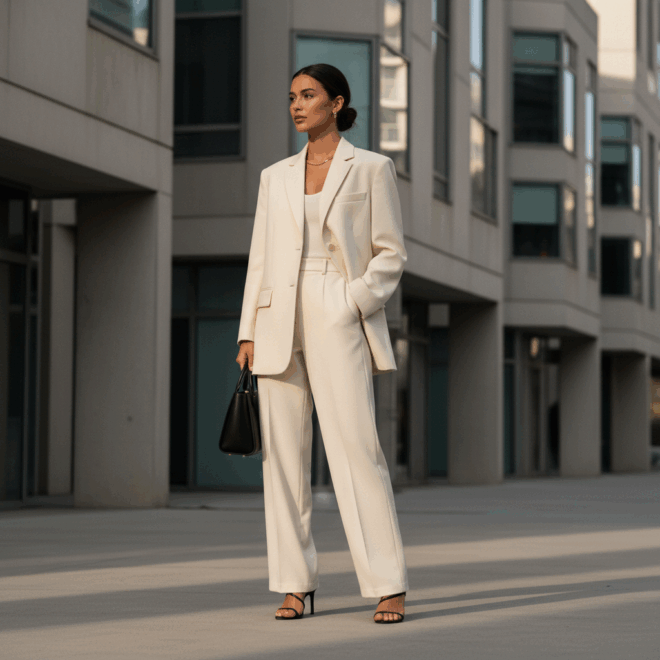 Look 1: Elegância Minimalista Urbana