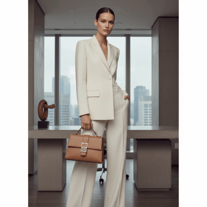 Look 1: Essencial Office com Toque Moderno