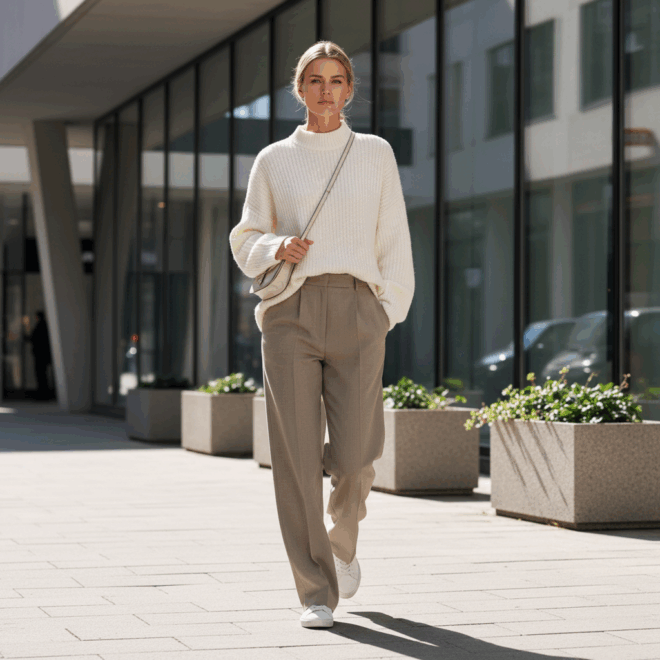 Look 1: Conforto Urbano Elegante