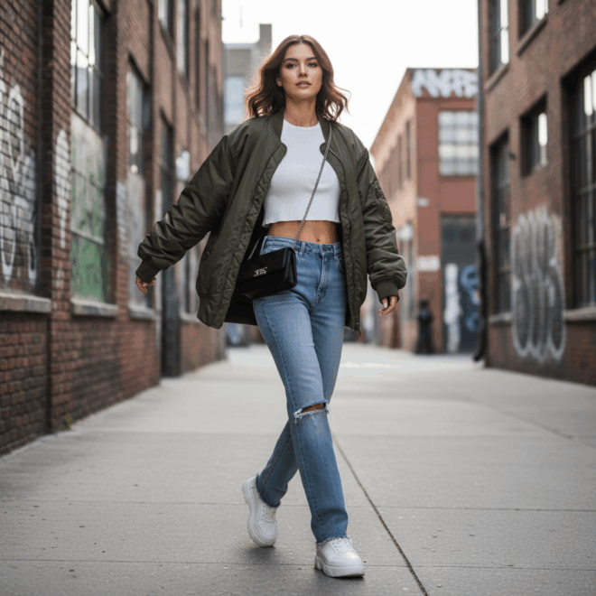 Look 1: Casual Chique Urbano