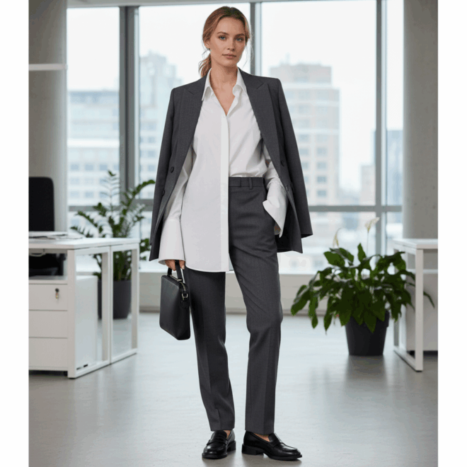 Look 2: Sofisticação Minimalista no Escritório