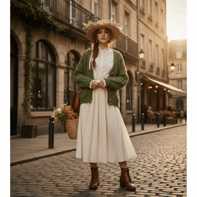 Look 2: Elegância Urbana com Toque Rústico