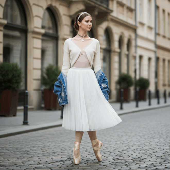 Look 2: Elegância Urbana com Toque de Dança