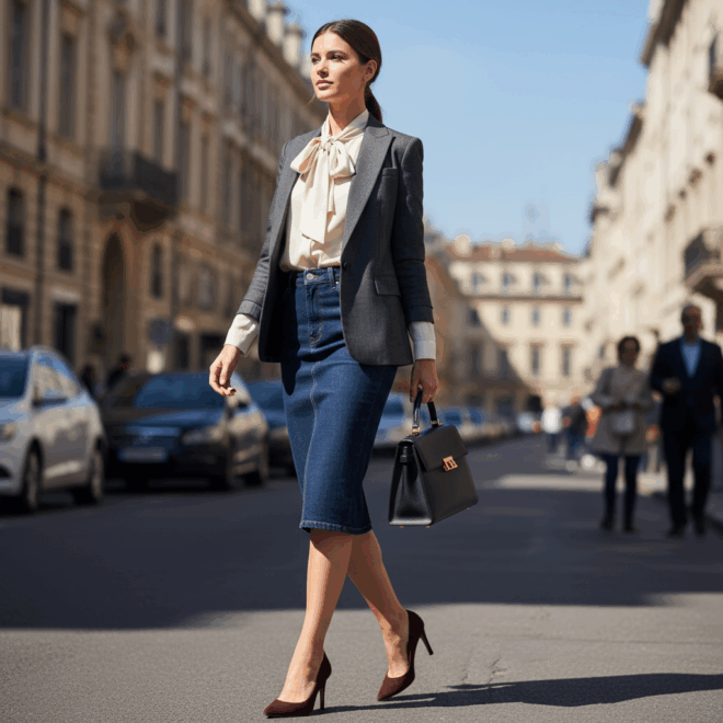 Look 2: Elegância Urbana com Toque Sofisticado