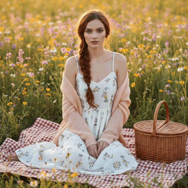 Look 3: Piquenique no Campo