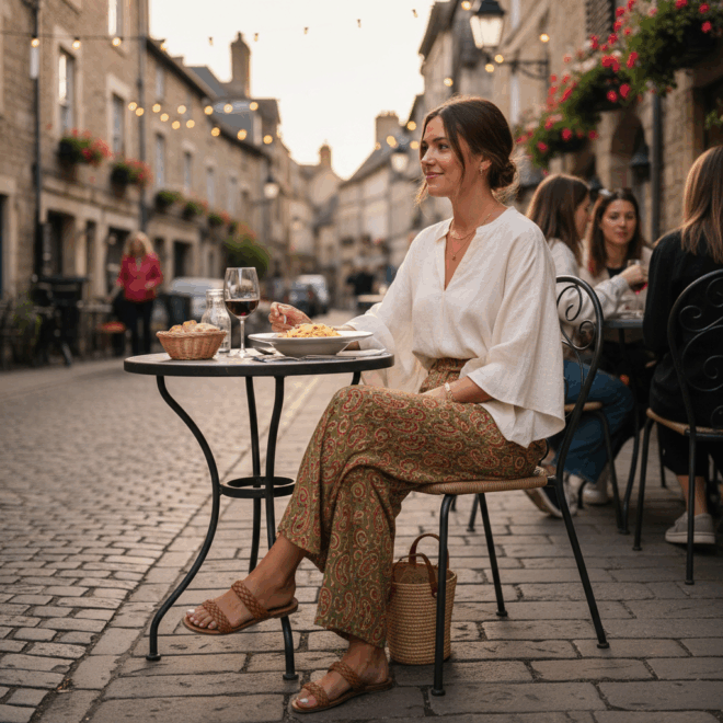 Look 4: Jantar Casual-Chique de Viagem