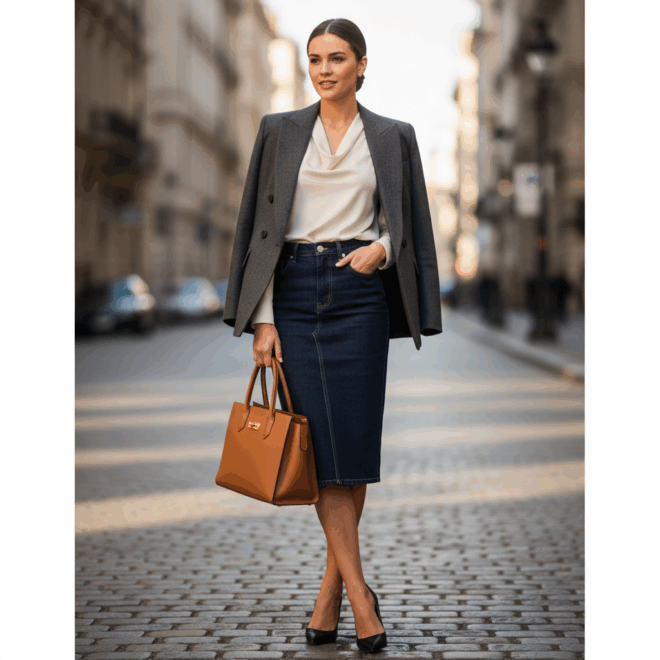 Look 4: Office Casual (Sexta-feira)