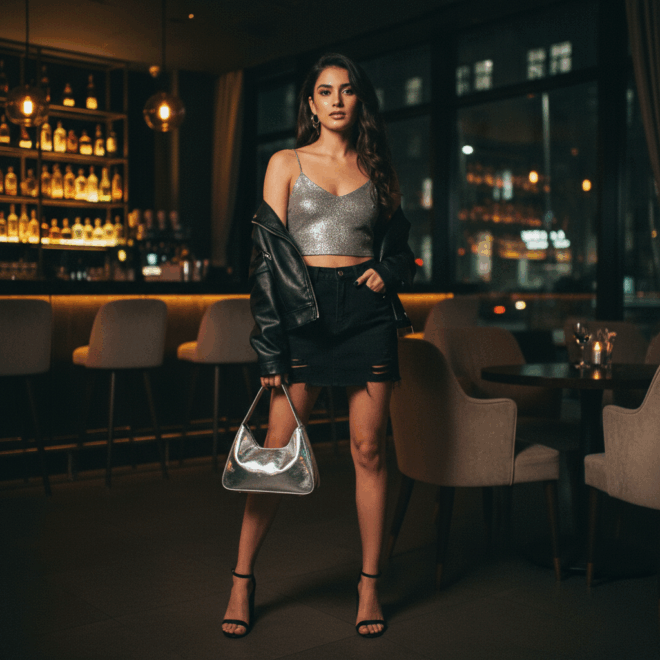 Look 4: Noite Descontraída com Brilho