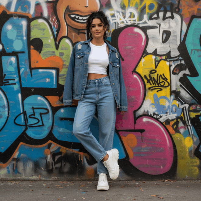 Look 4: Moderno e Confortável com Baggy Jeans