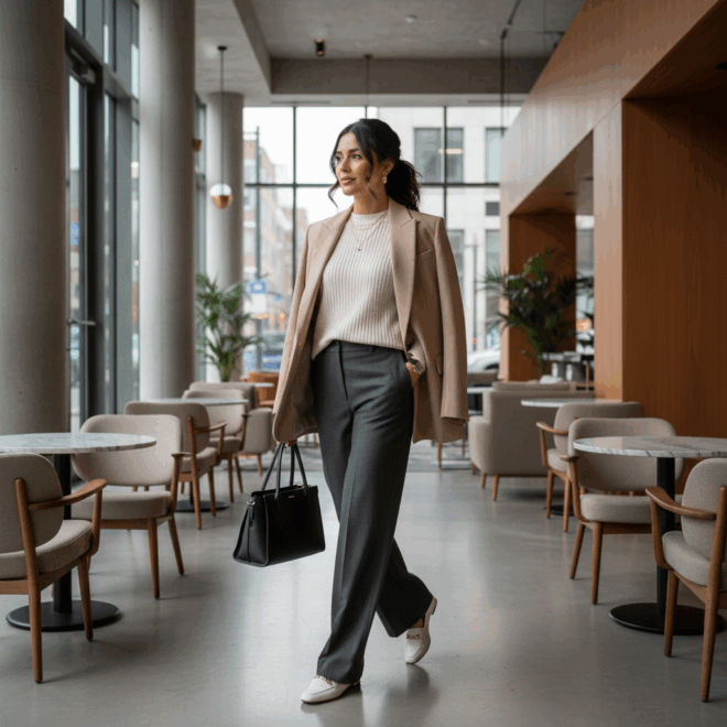 Look 6: Elegância Descontraída para Reuniões Leves