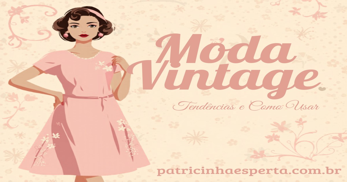 Mulher vestindo vestido rosa em estilo vintage, com fundo floral.