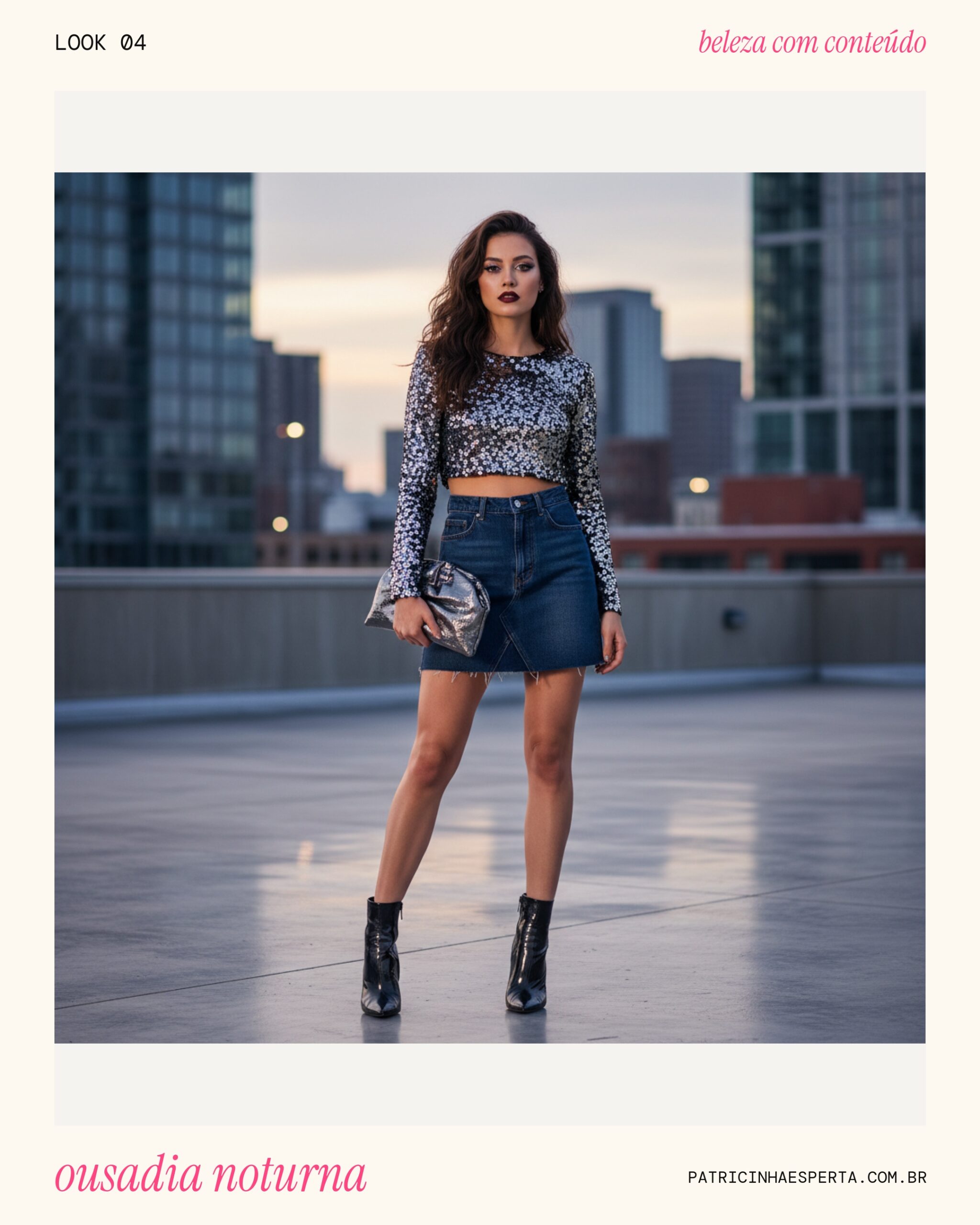 Look 4: Ousadia Noturna com Saia Mini