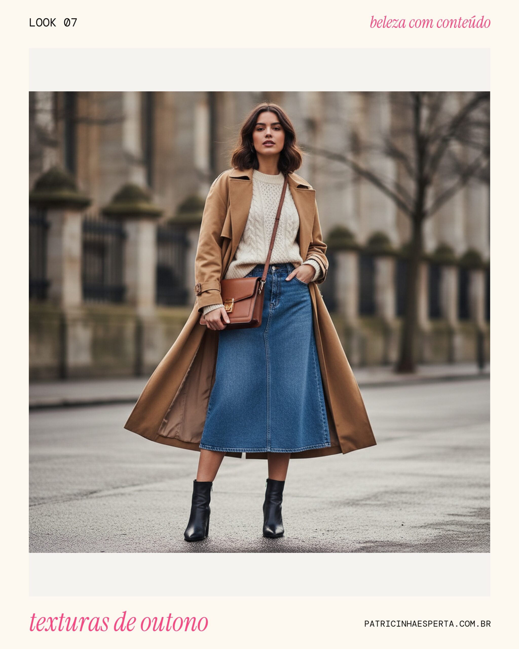 Look 7: Texturas e Camadas para o Outono