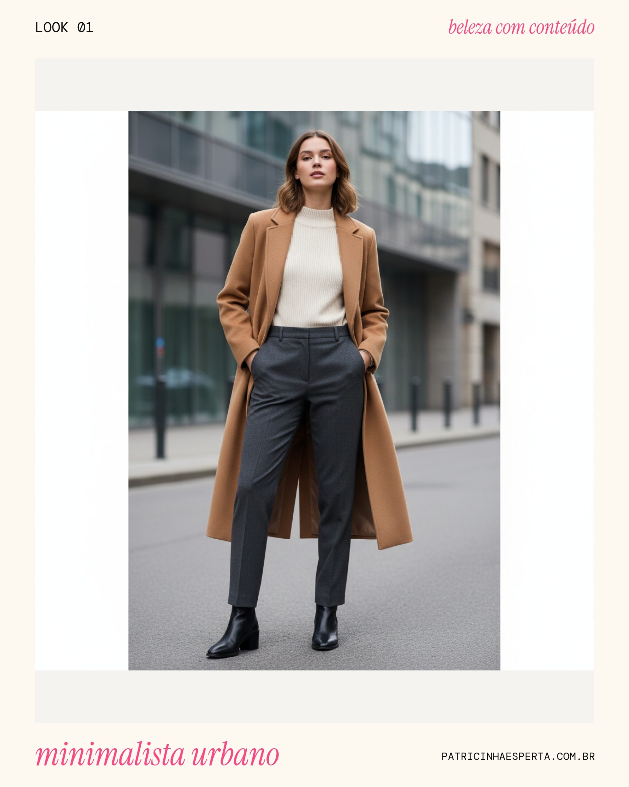 Look 1: O Clássico Minimalista Urbano