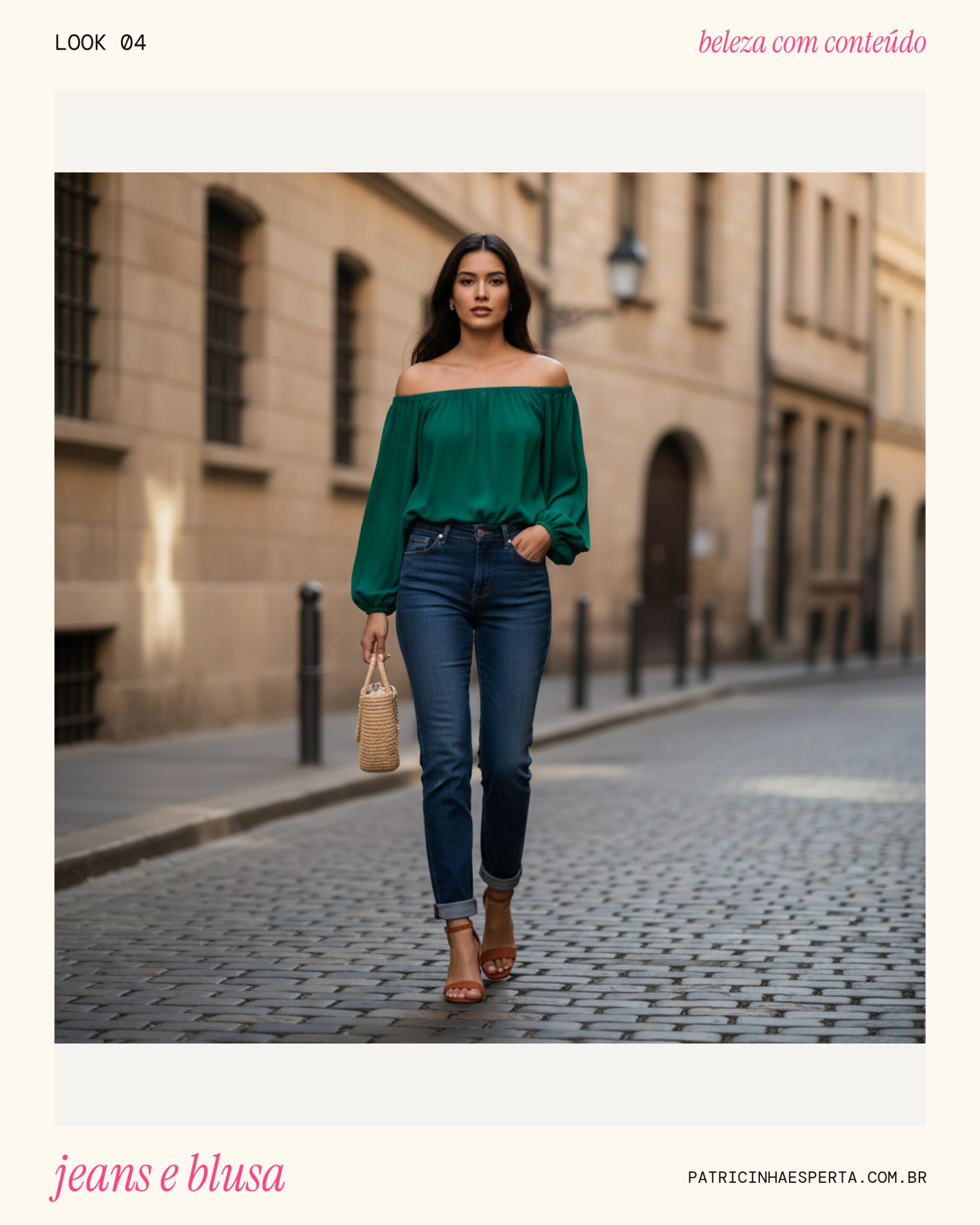 Look 4: Conforto Chique com Jeans e Blusa Elegante