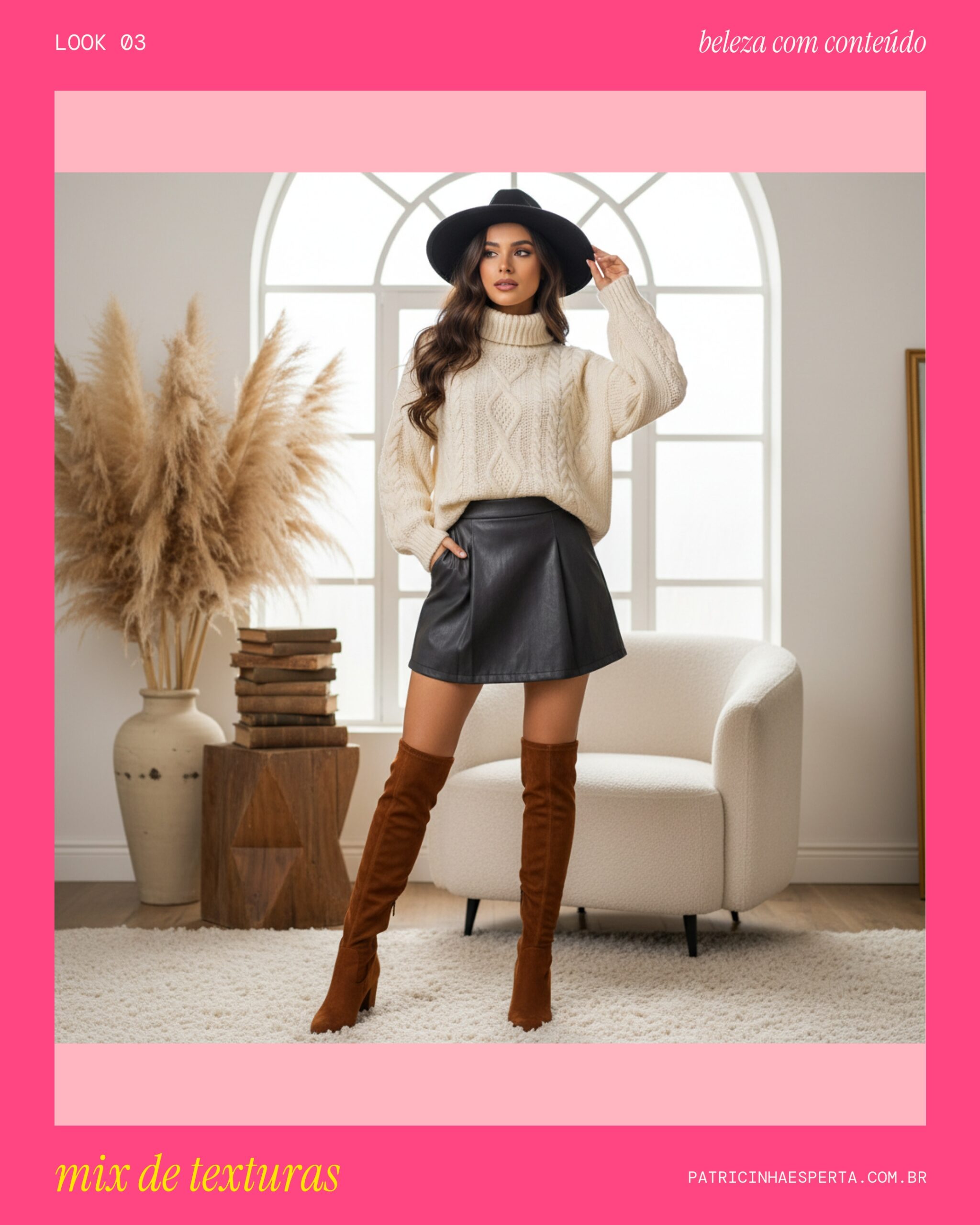 Look 3: Mix de Texturas