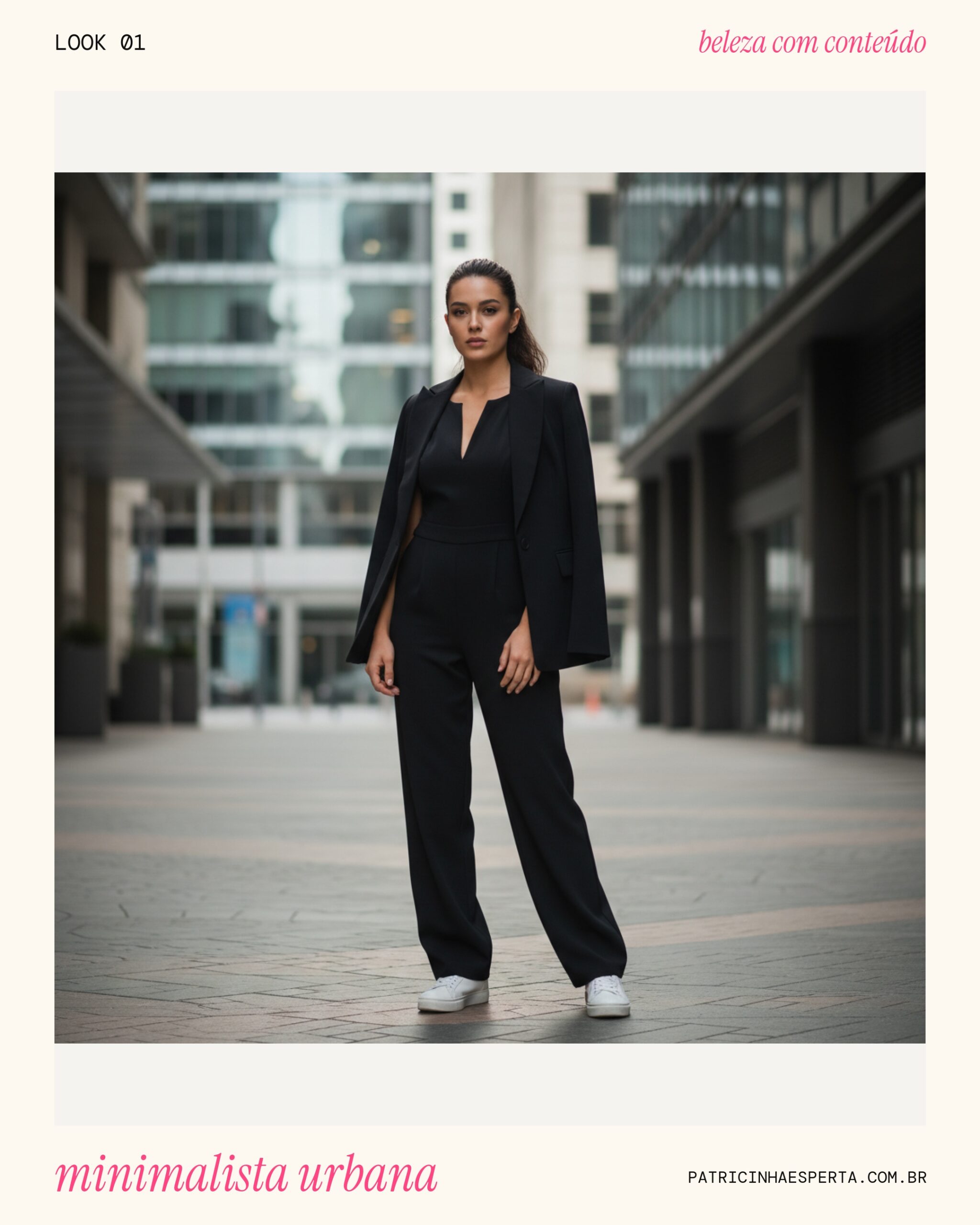 Look 1: Elegância Minimalista Urbana