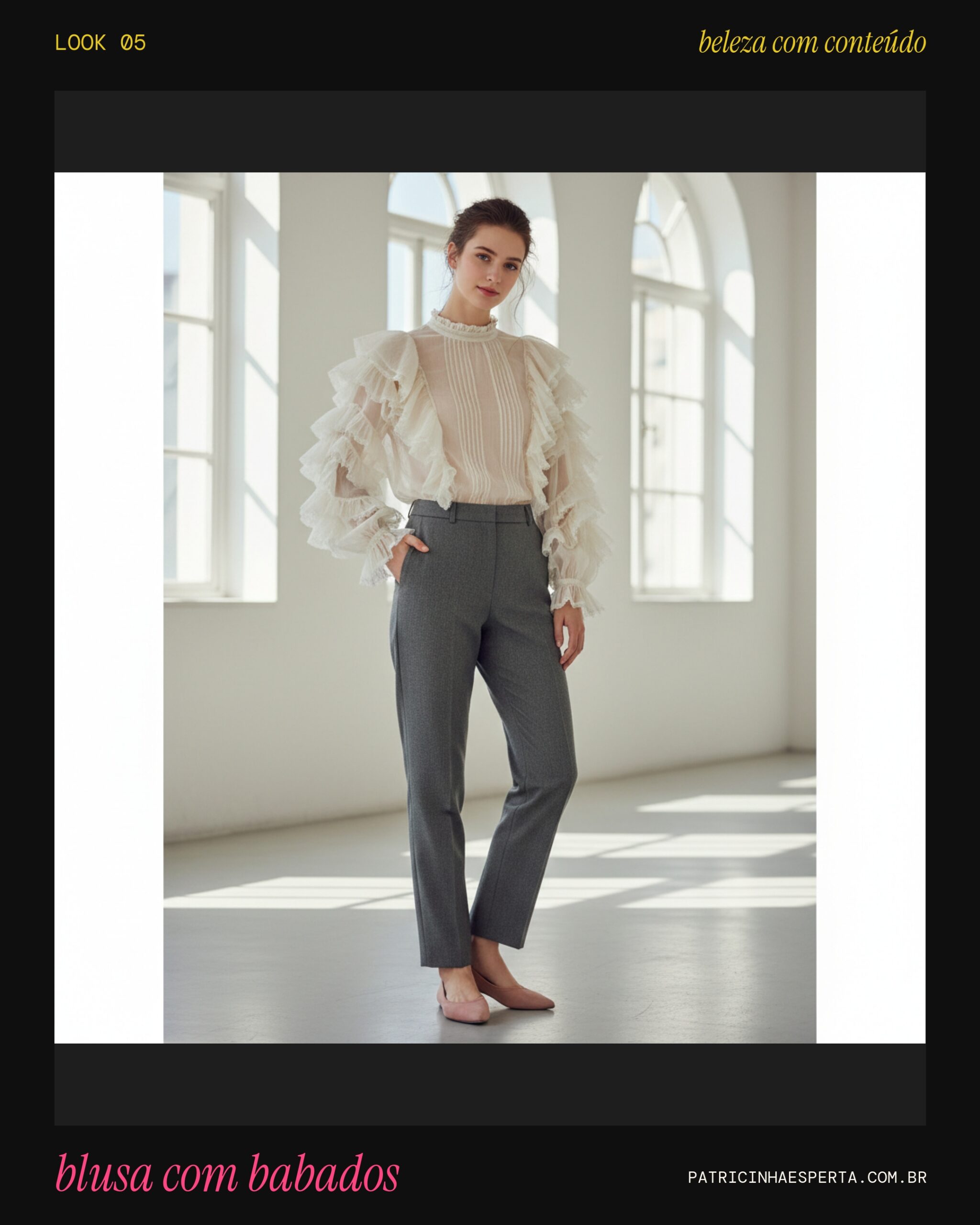 Blusa com Babados: Volume e Delicadeza